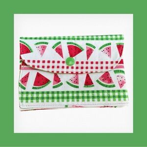 Watermelon Print Kids Wallet Gift Card Holder New Handmade by Darling Darce